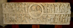 Sarcophagus van een Koppel met Scènes uit het Oude en Nieuwe Testament